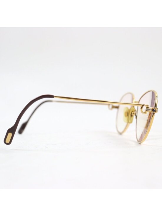 Cartier Trinity Vintage Sapphire Logo Teardrop Prescription Lenses Sunglasses main image 9